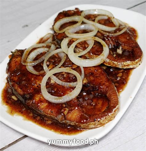 Recipe for Tanigue Fish Steak ala Bistek » Yummy .
